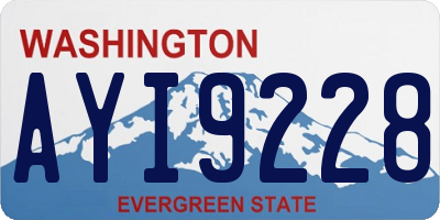 WA license plate AYI9228