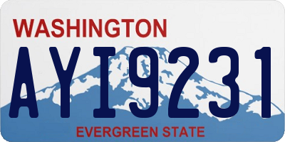 WA license plate AYI9231