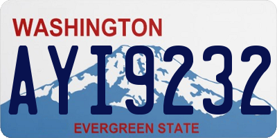 WA license plate AYI9232
