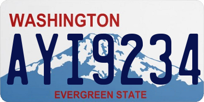 WA license plate AYI9234