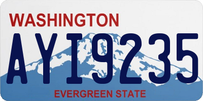 WA license plate AYI9235