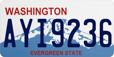 WA license plate AYI9236