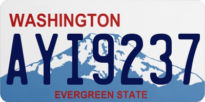 WA license plate AYI9237