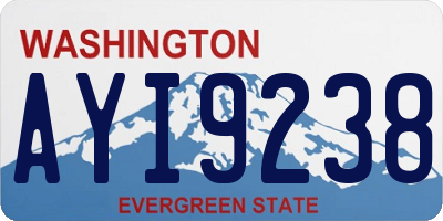 WA license plate AYI9238