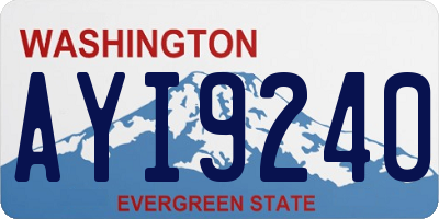 WA license plate AYI9240