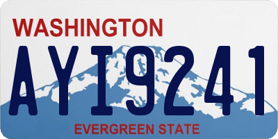 WA license plate AYI9241