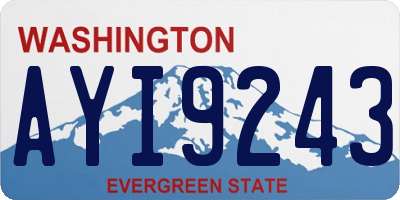 WA license plate AYI9243
