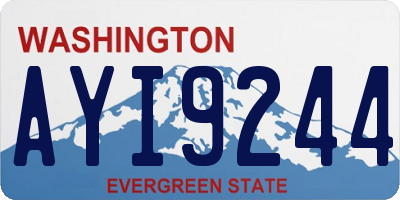 WA license plate AYI9244