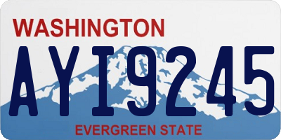 WA license plate AYI9245