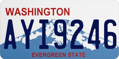 WA license plate AYI9246