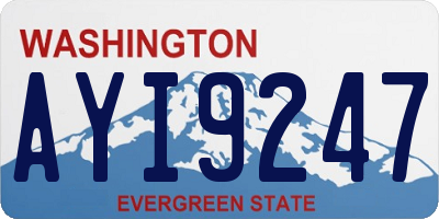 WA license plate AYI9247