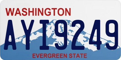 WA license plate AYI9249