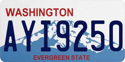 WA license plate AYI9250