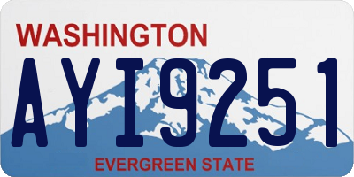 WA license plate AYI9251
