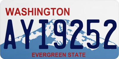 WA license plate AYI9252