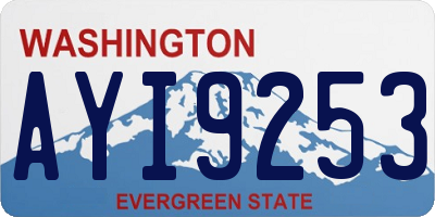 WA license plate AYI9253