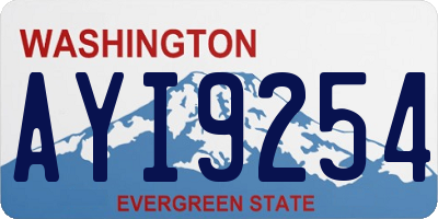 WA license plate AYI9254