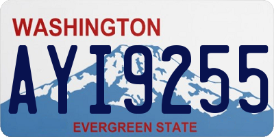 WA license plate AYI9255