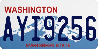 WA license plate AYI9256