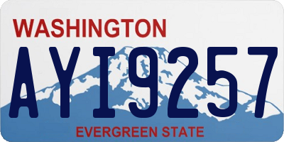 WA license plate AYI9257