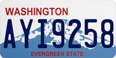 WA license plate AYI9258