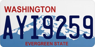 WA license plate AYI9259