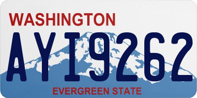 WA license plate AYI9262
