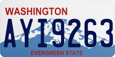 WA license plate AYI9263