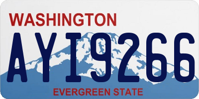 WA license plate AYI9266