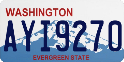 WA license plate AYI9270