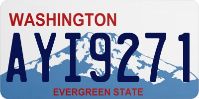 WA license plate AYI9271