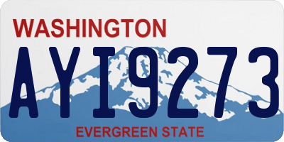 WA license plate AYI9273