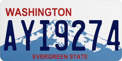 WA license plate AYI9274