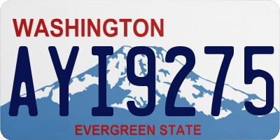 WA license plate AYI9275