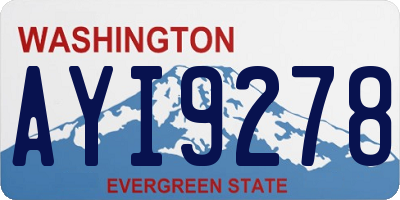 WA license plate AYI9278