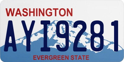 WA license plate AYI9281