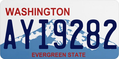 WA license plate AYI9282