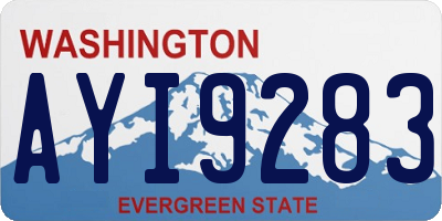 WA license plate AYI9283