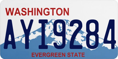 WA license plate AYI9284