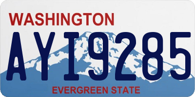 WA license plate AYI9285