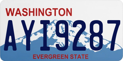 WA license plate AYI9287