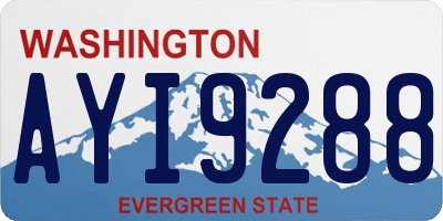 WA license plate AYI9288
