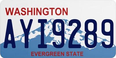 WA license plate AYI9289