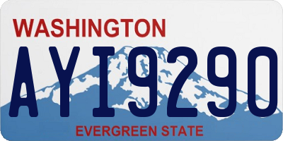 WA license plate AYI9290
