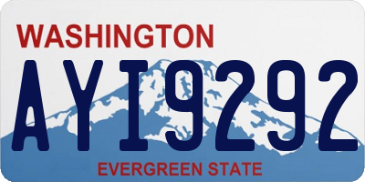 WA license plate AYI9292