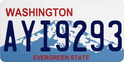 WA license plate AYI9293