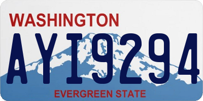 WA license plate AYI9294