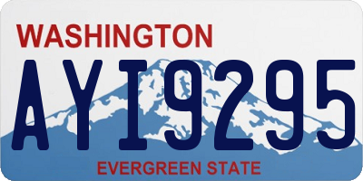 WA license plate AYI9295