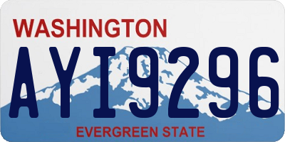 WA license plate AYI9296