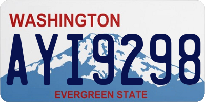 WA license plate AYI9298